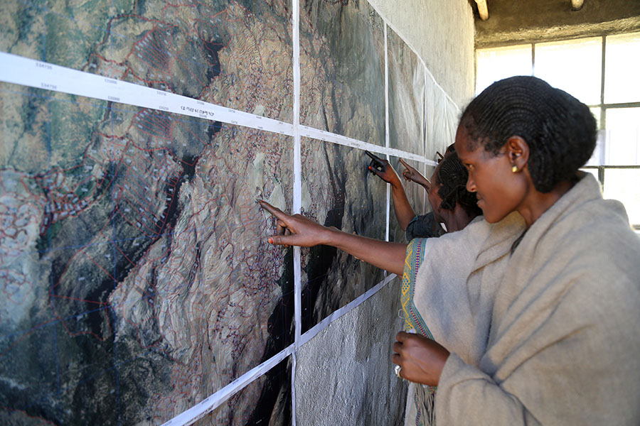 A Woman Farmer  Referring  to  Spatial Data, Emba Alaje, Tigray (1).jpg