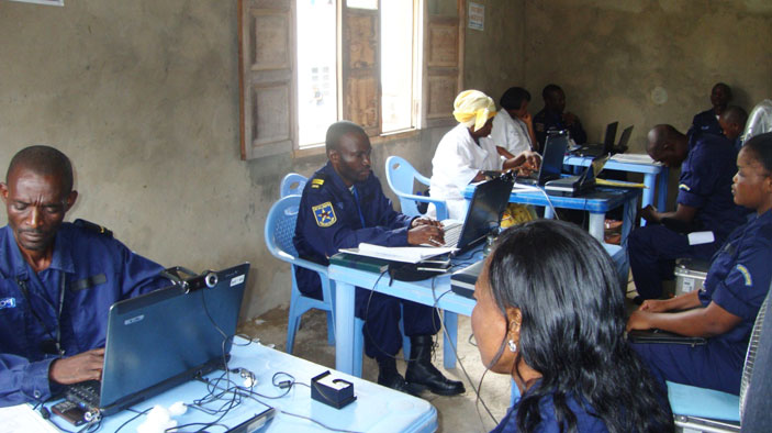 Photo of a security forces training room.