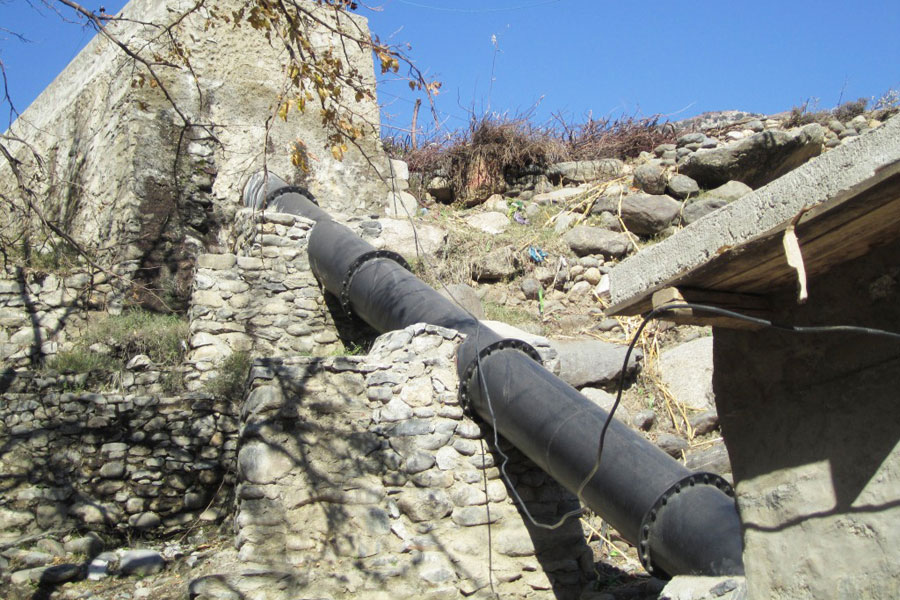 Photo of hydro plant main pipe