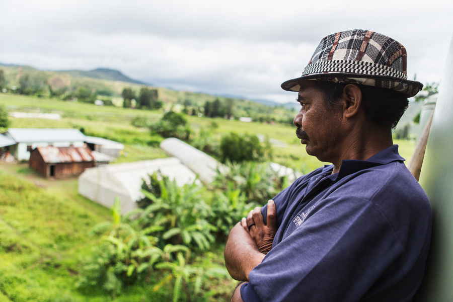 Photograph of a Timor-Leste farmer.